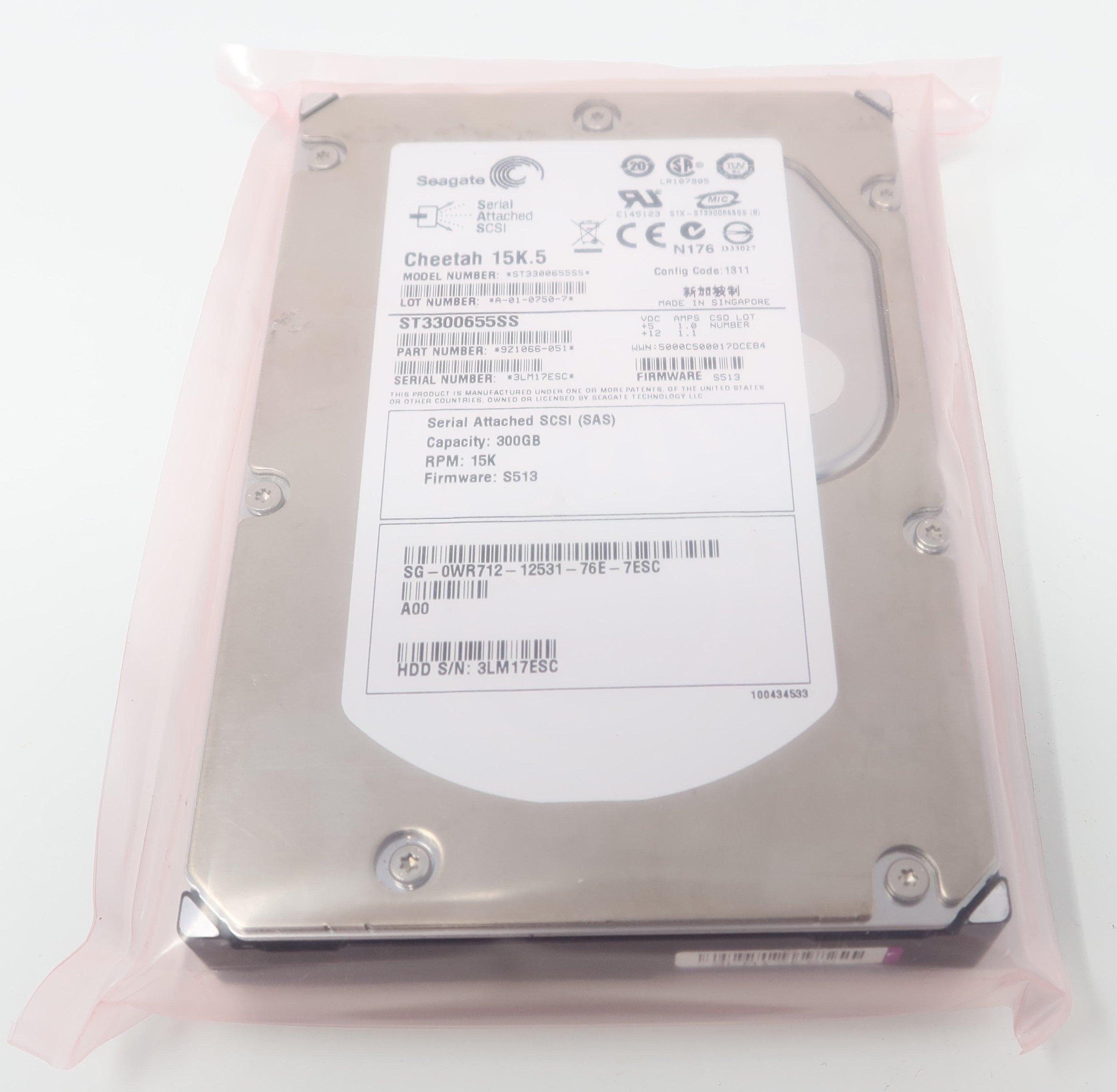 Dell Seagate ST3300655SS WR712 300GB 15K RPM 3.5" SAS Hard Drive