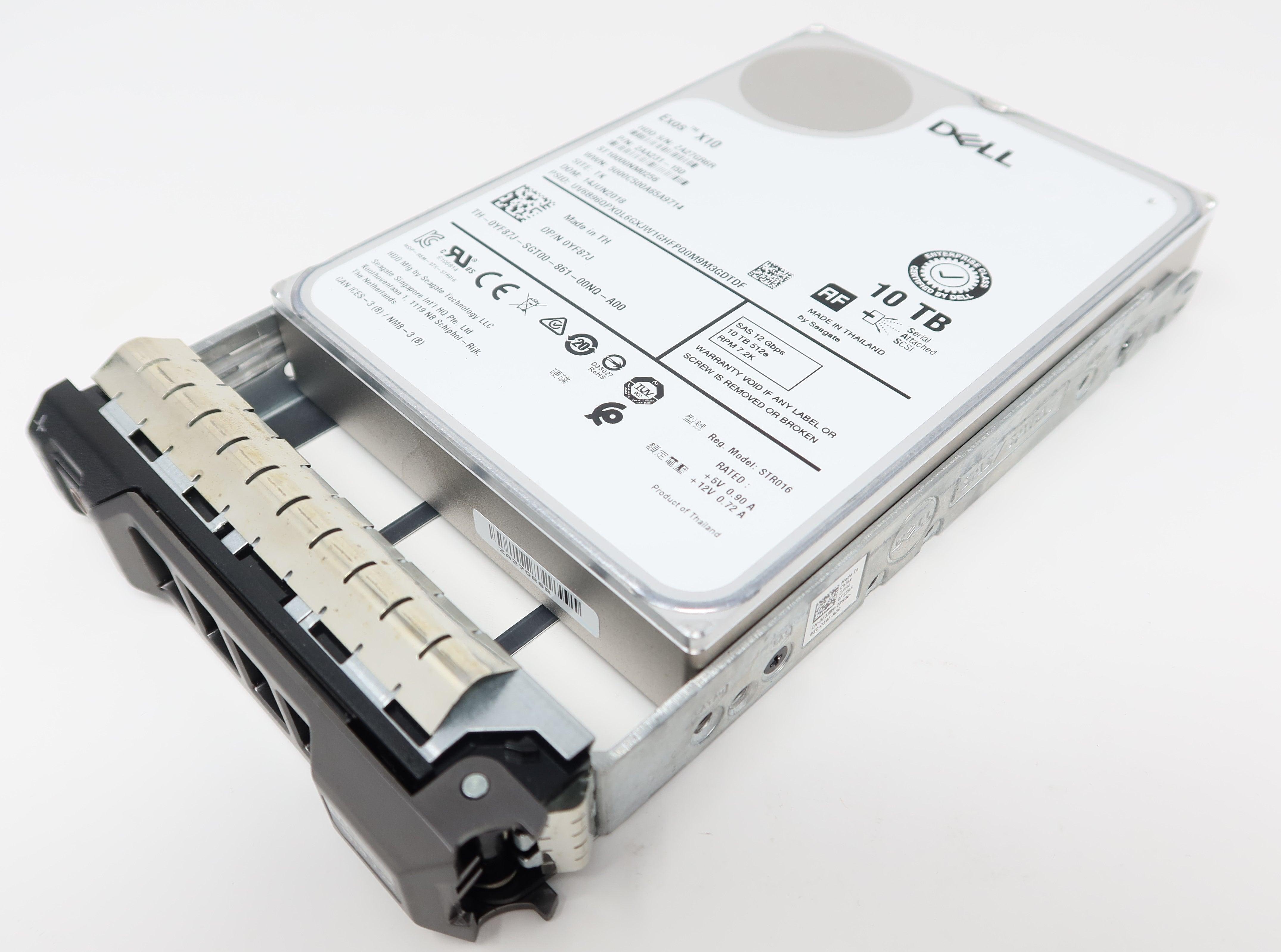 Dell ST10000NM0256 0YF87J 10TB 7.2K 3.5 inch SAS 12Gb hard drive