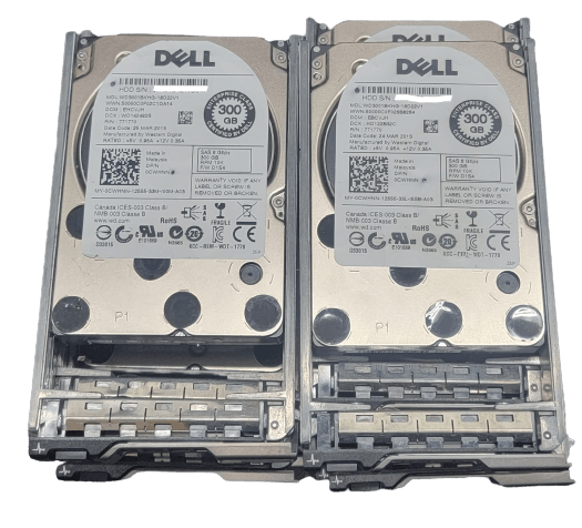 Lot of 10 Dell CWHNN 300gb 10k 6G 2.5in WD3001BKHG SAS drive