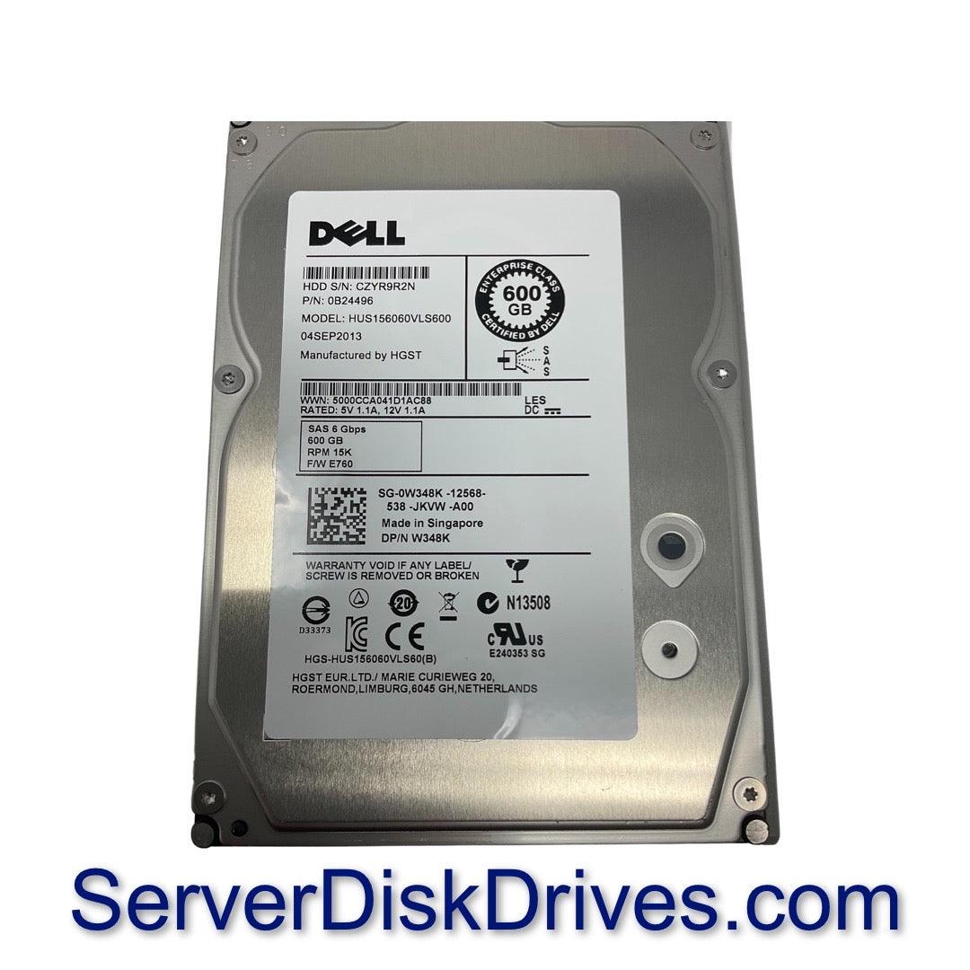 Dell HUS156060VLS600 W348K 600gb 15k 3.5in SAS Hard Drive
