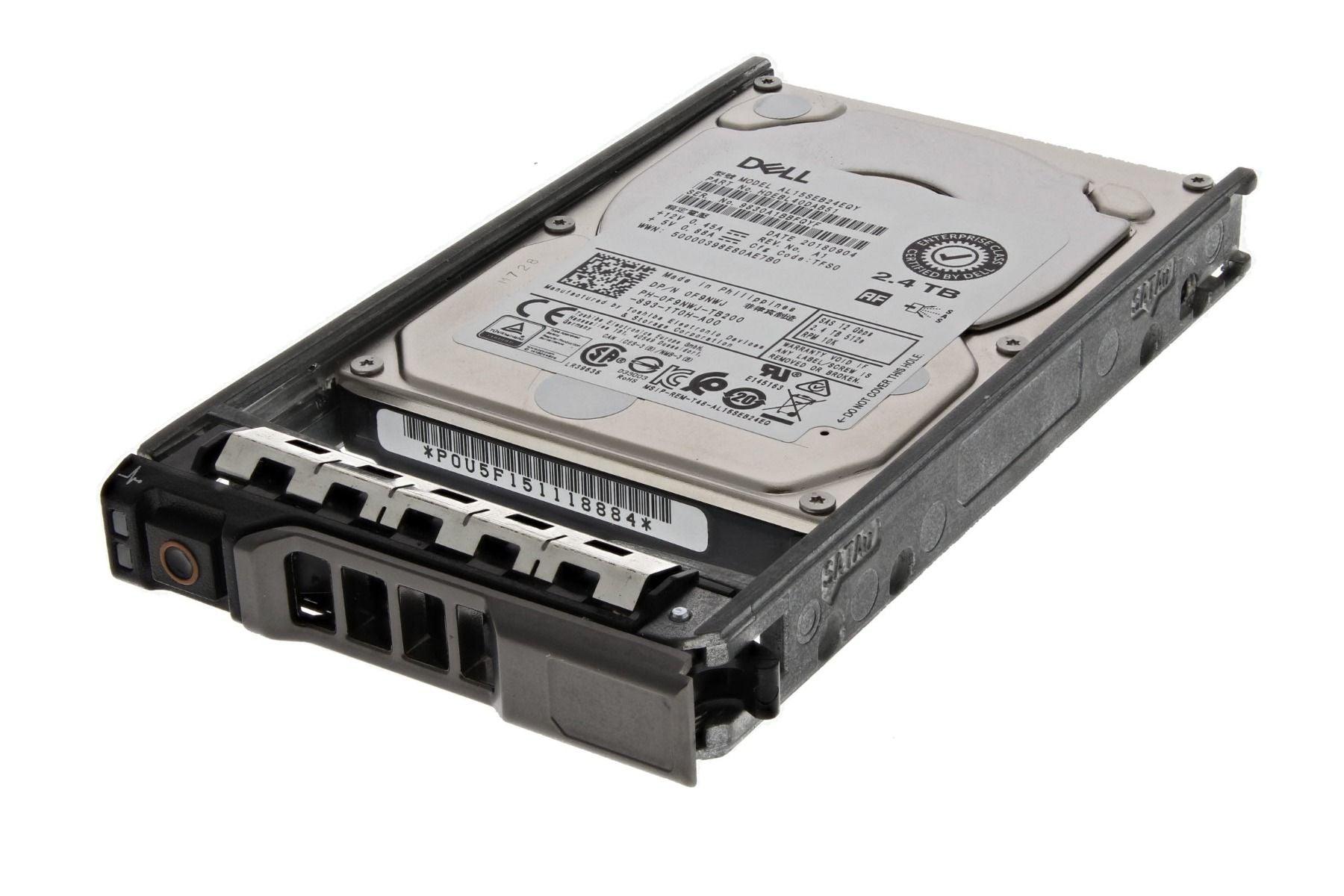Dell 2.4TB SAS 10k 2.5" 12G 512e Hard Drive F9NWJ