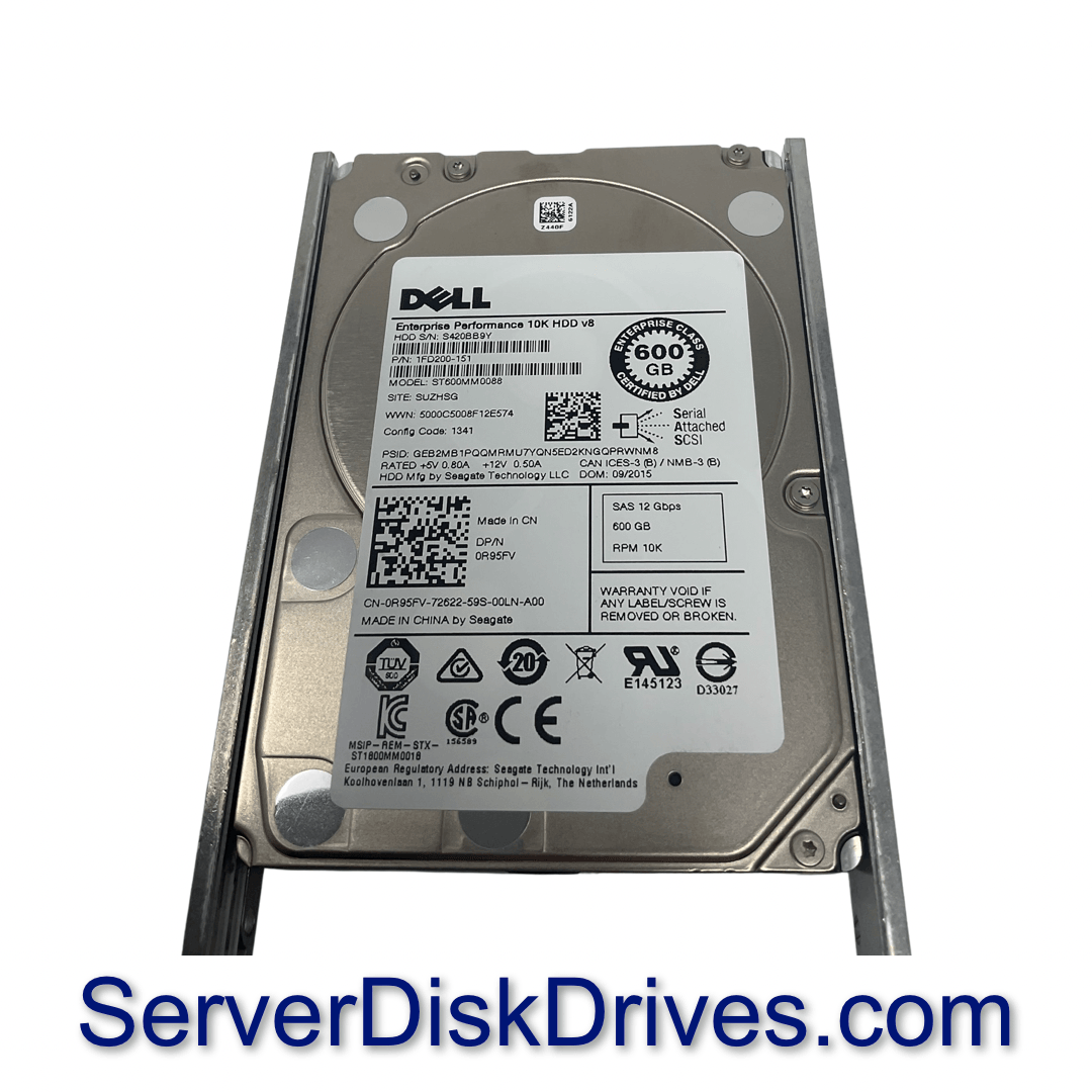 Dell R95FV ST600MM0088 600gb 10k 12G 2.5in SAS Hard Drive