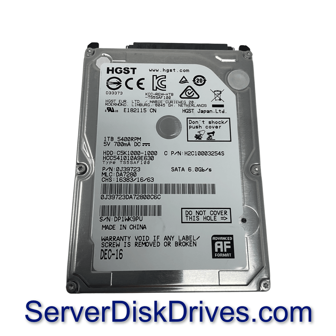 HGST HCC541010A9E630 1TB 5400RPM 8MB SATA 6Gb/s (9.5mm) 2.5inch Notebook Hard Drive
