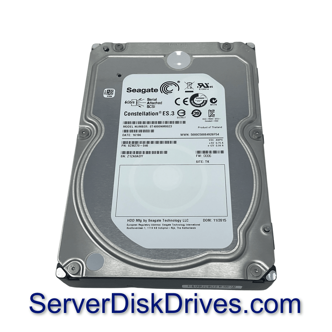 ST4000NM0023 Seagate 4TB 7200RPM 6Gb/s 128MB 3.5" SAS Hard Drive