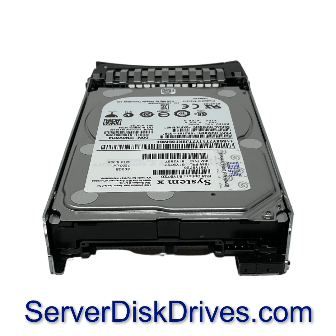 81Y9727 81Y3857 IBM SYSTEM X 500GB 7.2K RPM 6G 2.5" SATA Hard Drive