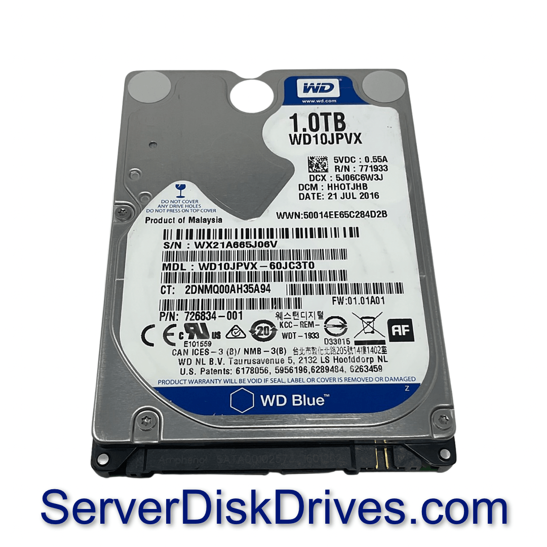 WD Blue 1TB Mobile Hard Disk Drive - 5400 RPM SATA 6Gb/s 2.5 Inch - WD10JPVX