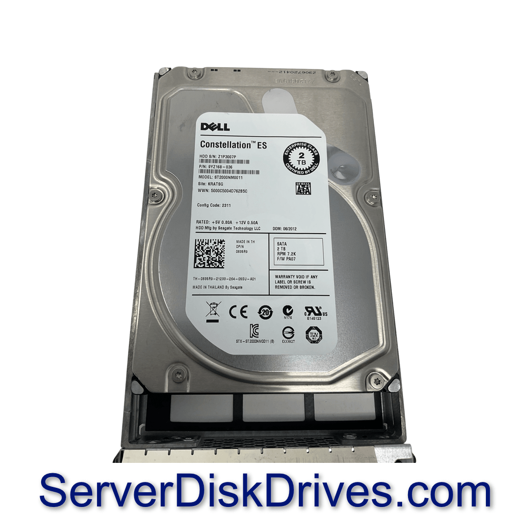 0835R9 DELL 2TB 7.2K RPM 6Gb/s 3.5" SATA Hard Drive ST2000NM0011