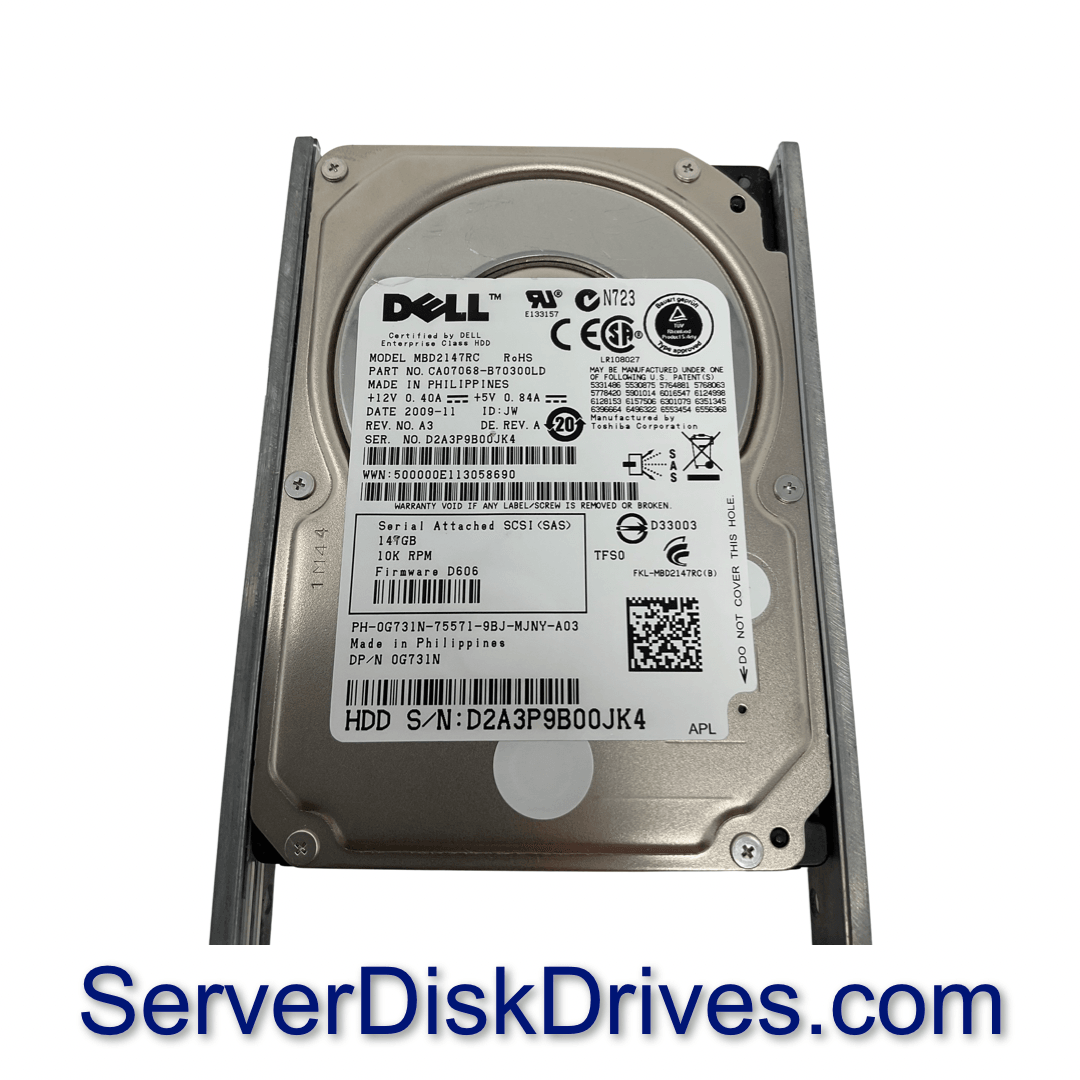 Dell G731N MBD2147RC 146GB 10k 2.5in SAS drive