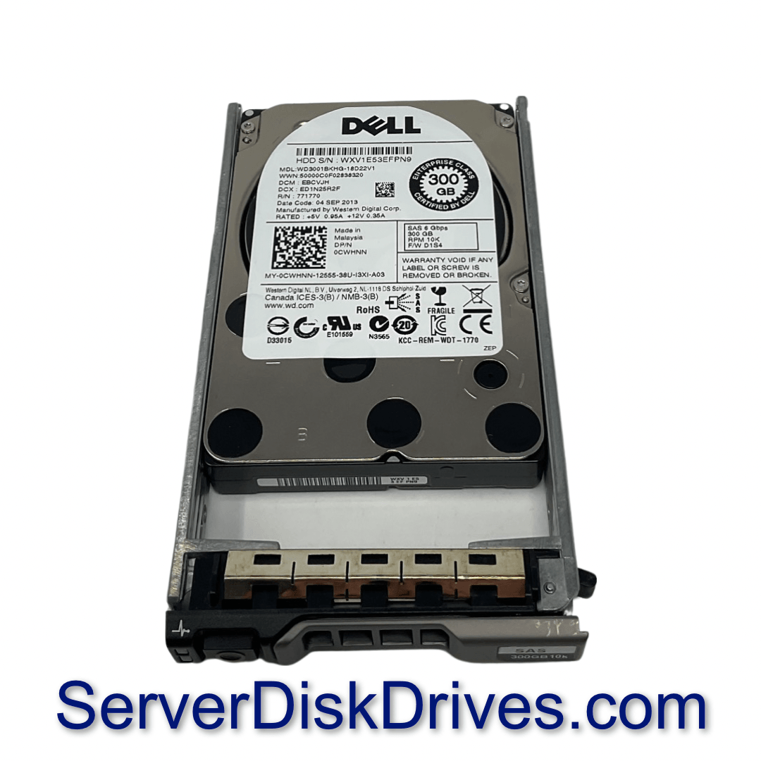 Dell CWHNN 300gb 10k 6G 2.5in WD3001BKHG SAS drive