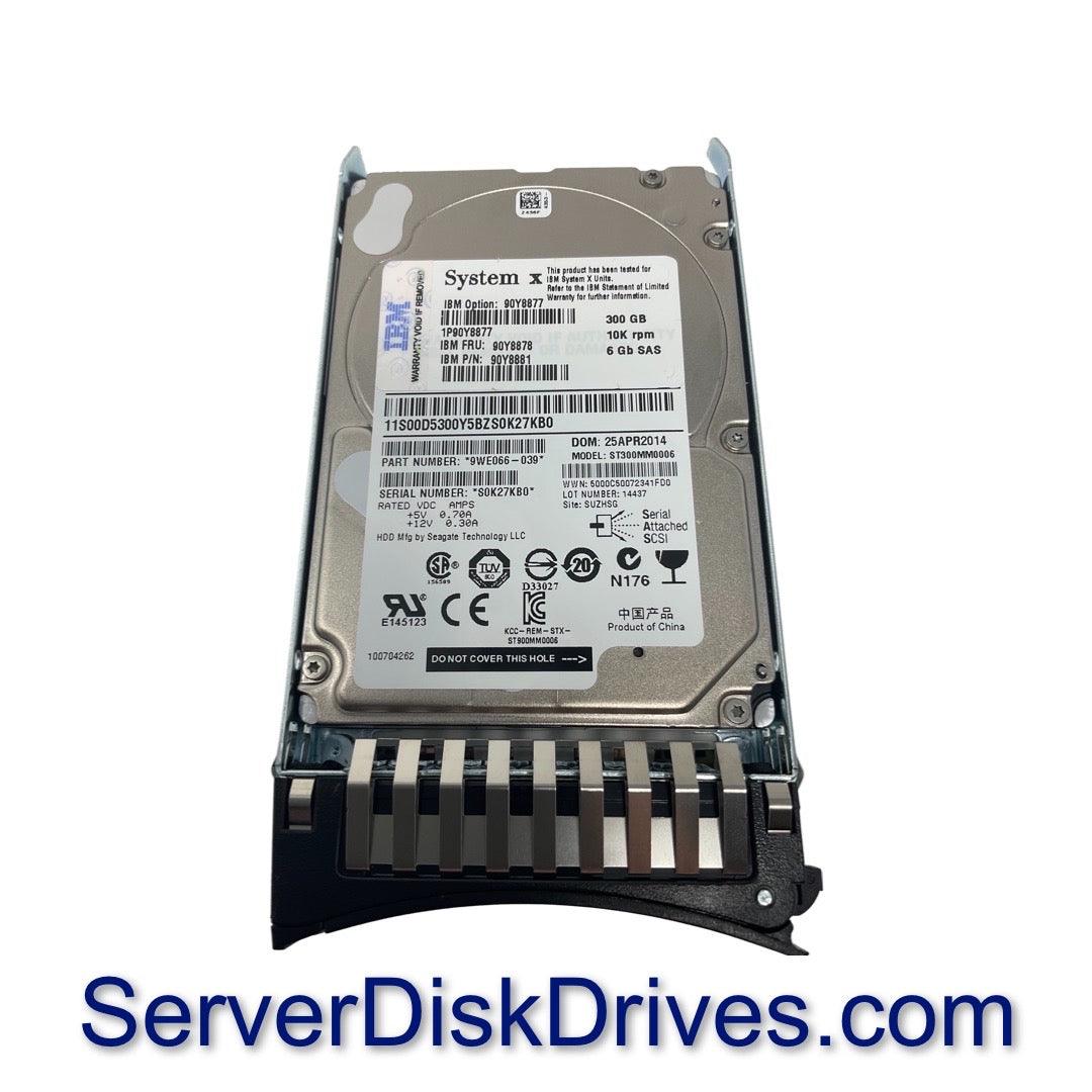 90Y8878 90Y8881 IBM 300GB 10K RPM 6Gb/s 2.5" SAS Hard Drive