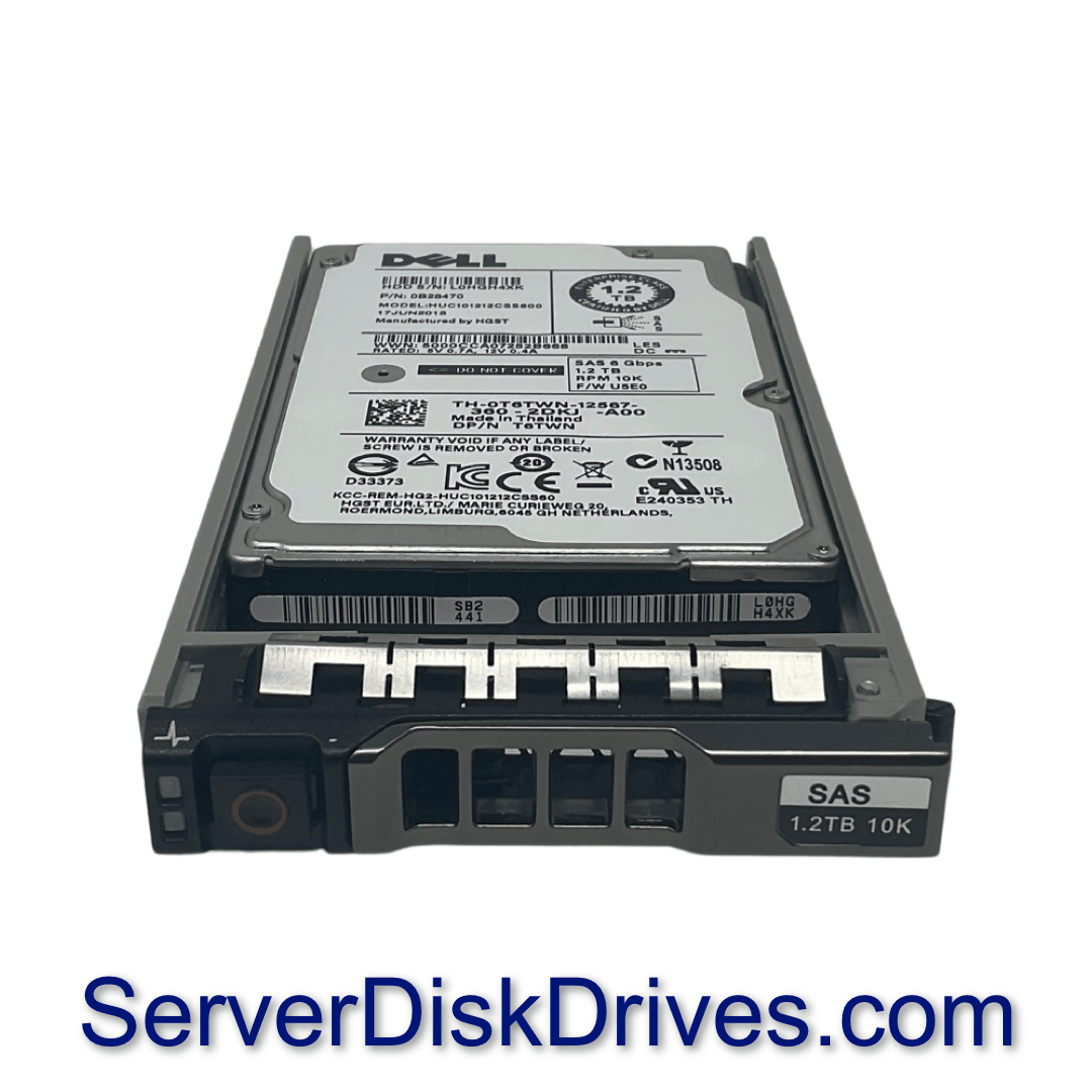 T6TWN Dell 1.2TB 10K RPM 6Gb/s SAS 2.5 Hard Drive HUC101212CSS600