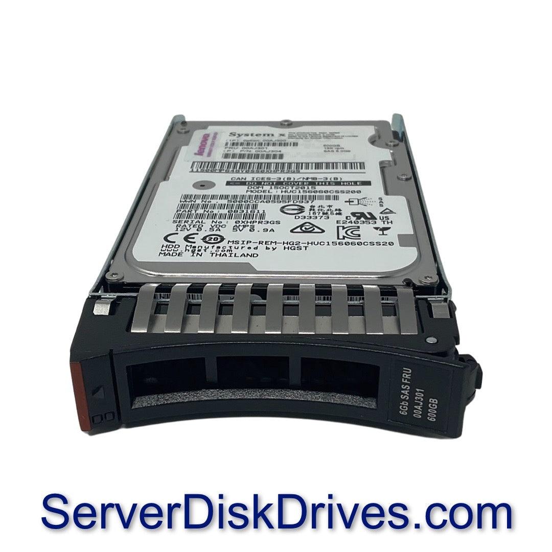 00AJ301 IBM 600GB 15K 6G SAS 2.5in Drive 00AJ300