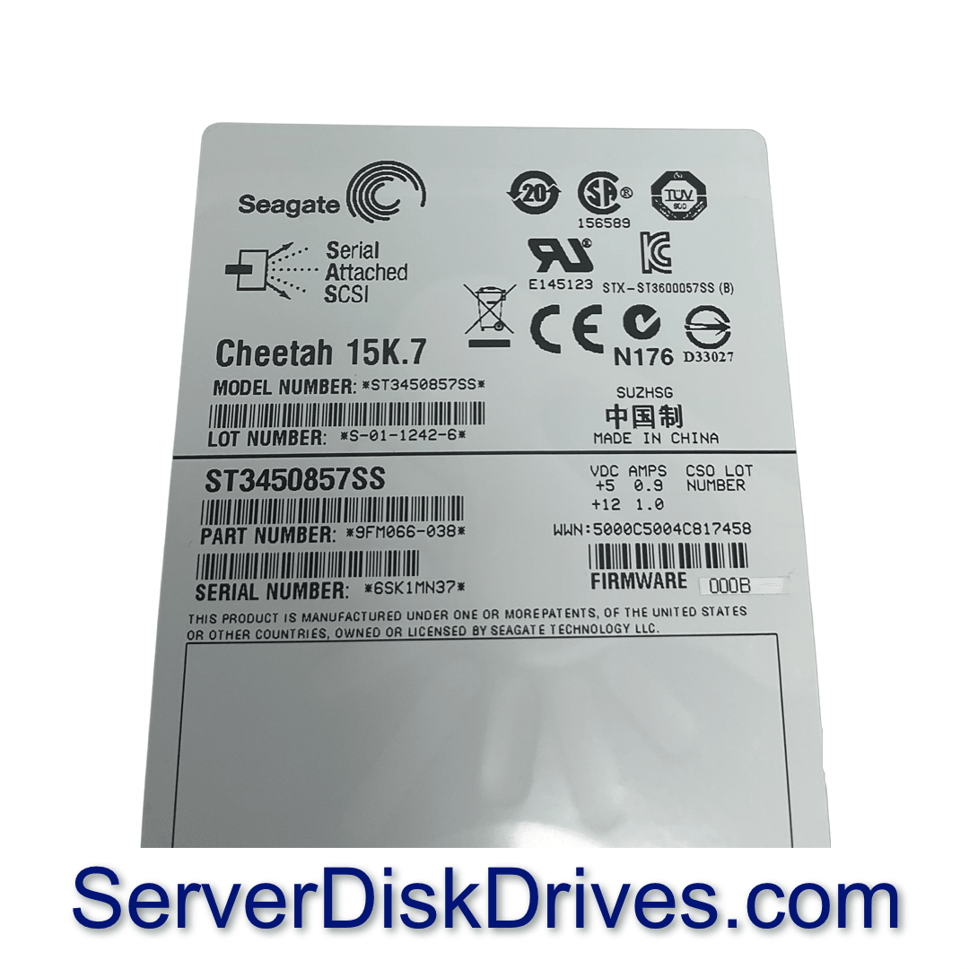 Seagate Cheetah 15K.7 ST3450857SS 450GB 15K SAS 6G 3.5" Drive