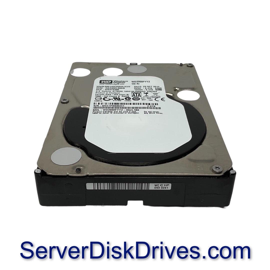 WD2000FYYZ Western Digital 2TB 7.2K RPM 6Gbps 3.5" SATA Hard Drive