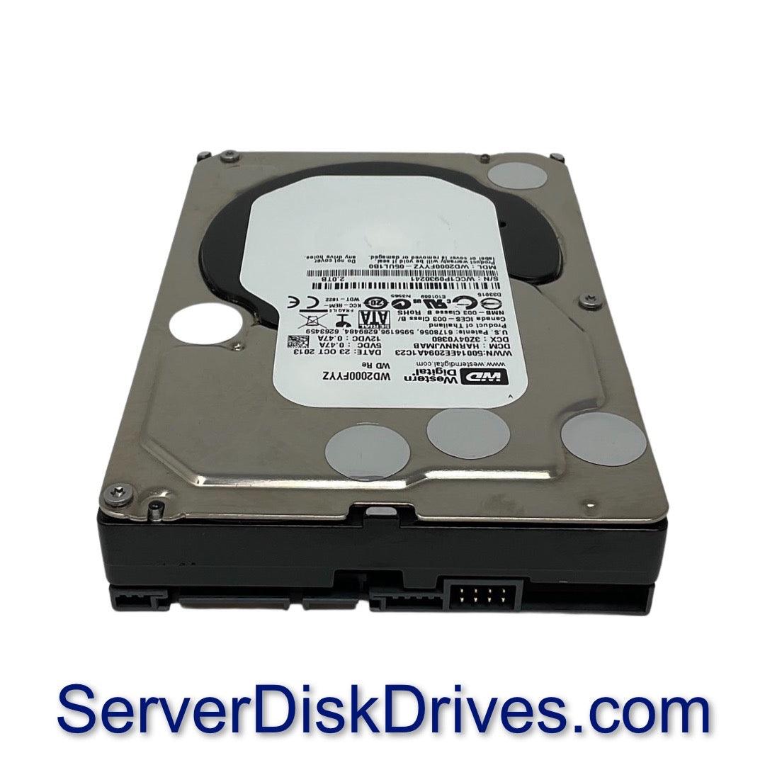 WD2000FYYZ Western Digital 2TB 7.2K RPM 6Gbps 3.5" SATA Hard Drive