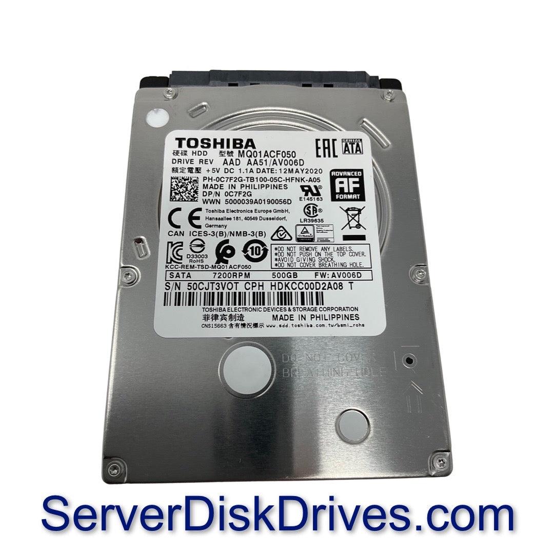 Toshiba MQ01ACF050 500GB 7200RPM SATA 6.0Gb/s 2.5" Laptop Hard Drive