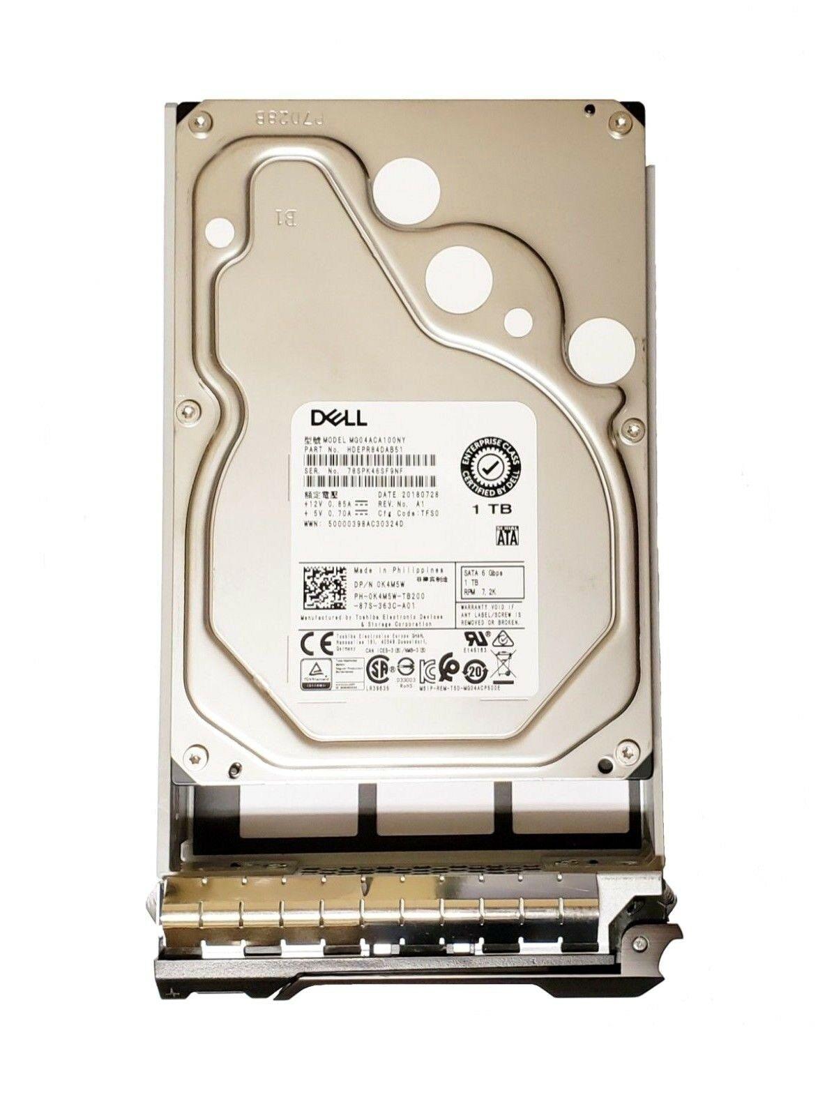 Dell 1TB SATA 7.2k 3.5" 6G Hard Drive K4M5W