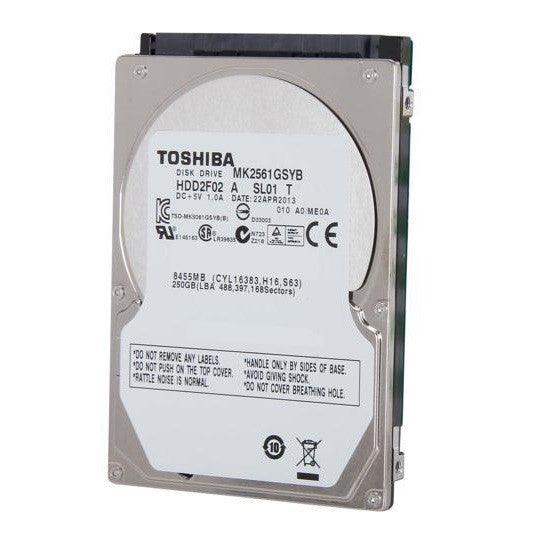 Toshiba MK2561GSYB 250Gb 7200RPM 2.5" SATA 3Gb/s Laptop Drive