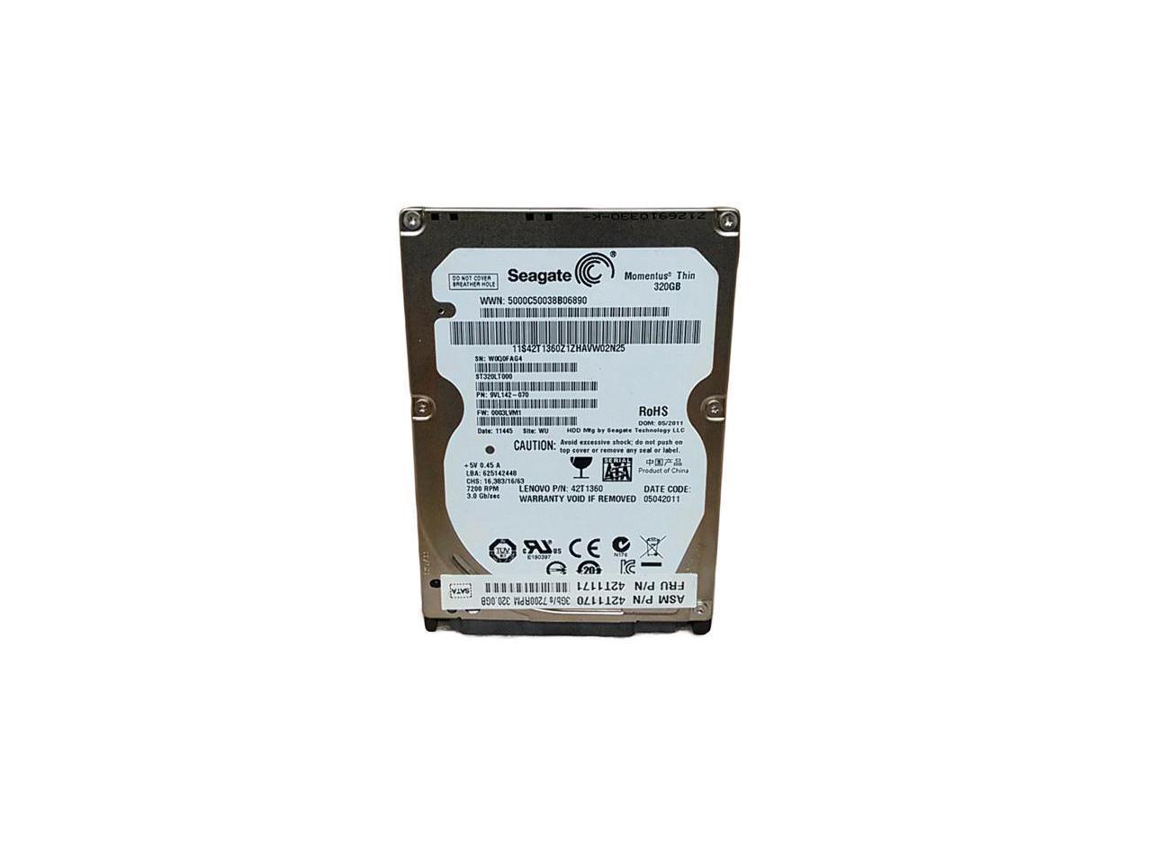 Seagate ST320LT000 320GB 5400RPM 2.5" SATA Laptop Drive