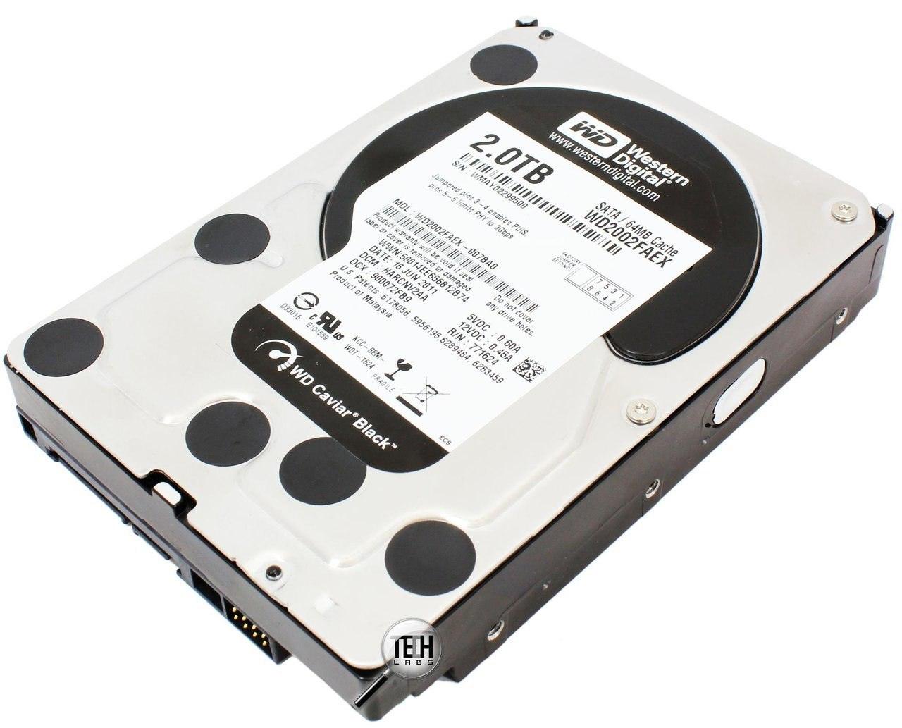 WD Black WD2002FAEX 2TB 7200RPM 3.5" SATA 6Gb/s Desktop Internal Hard Drive
