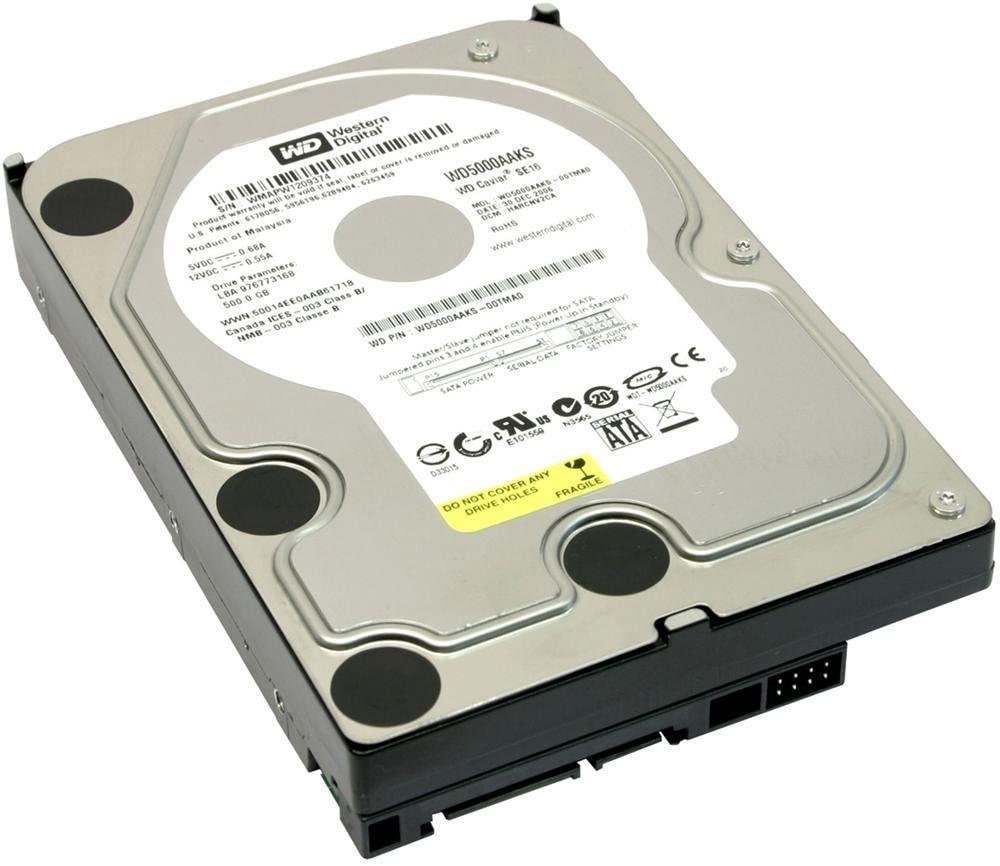 Western Digital WD5000AAKS 500GB 7200RPM 3.5" SATA 3Gb/s Hard Drive