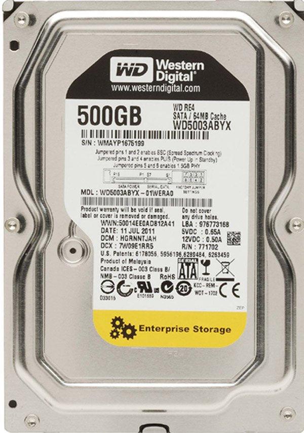 WD RE4 WD5003ABYX 500GB 7200RPM 64MB SATA 3.5" Hard Drive