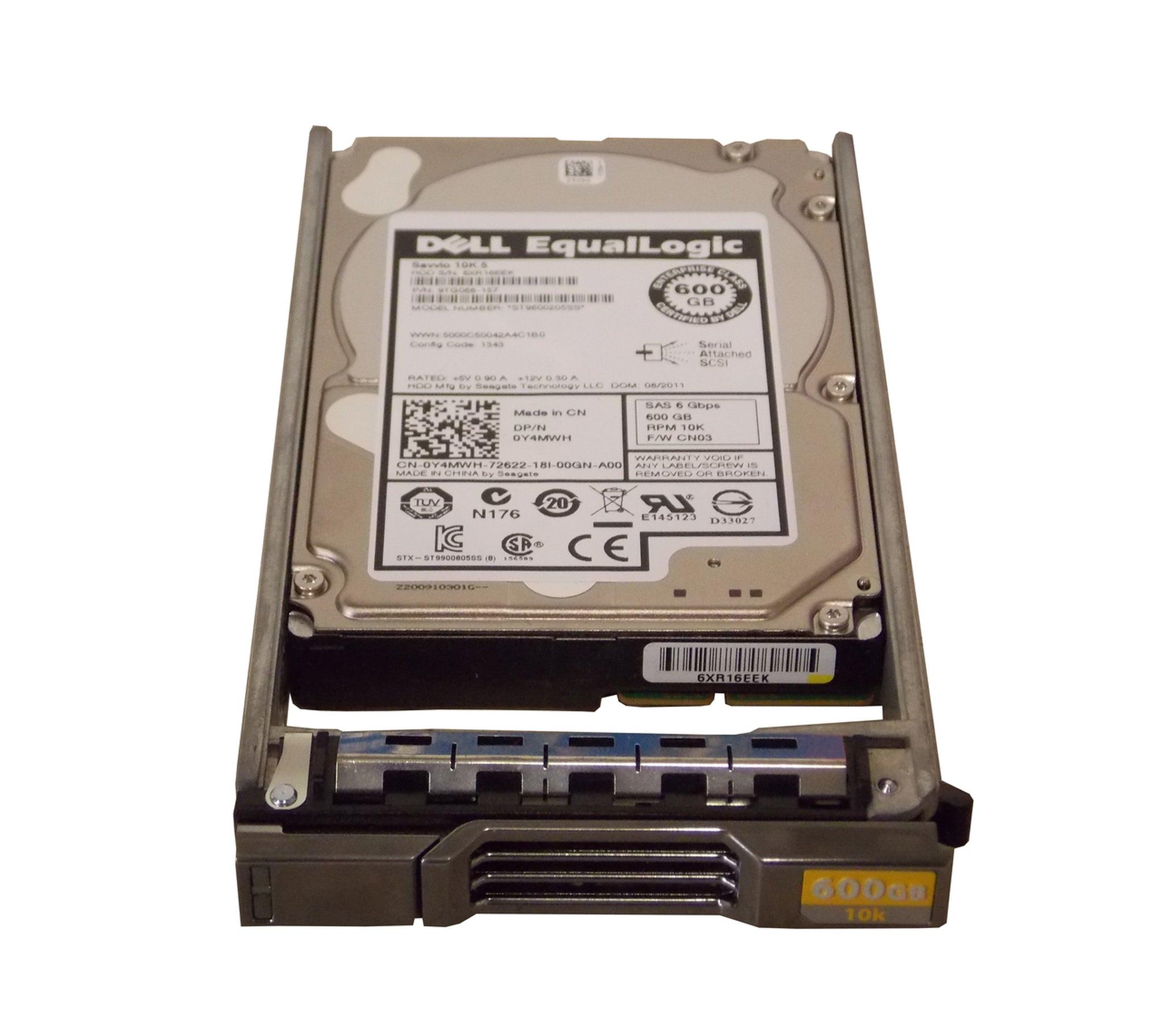 EqualLogic Y4MWH 600GB 10K SAS 2.5in Hard Drive