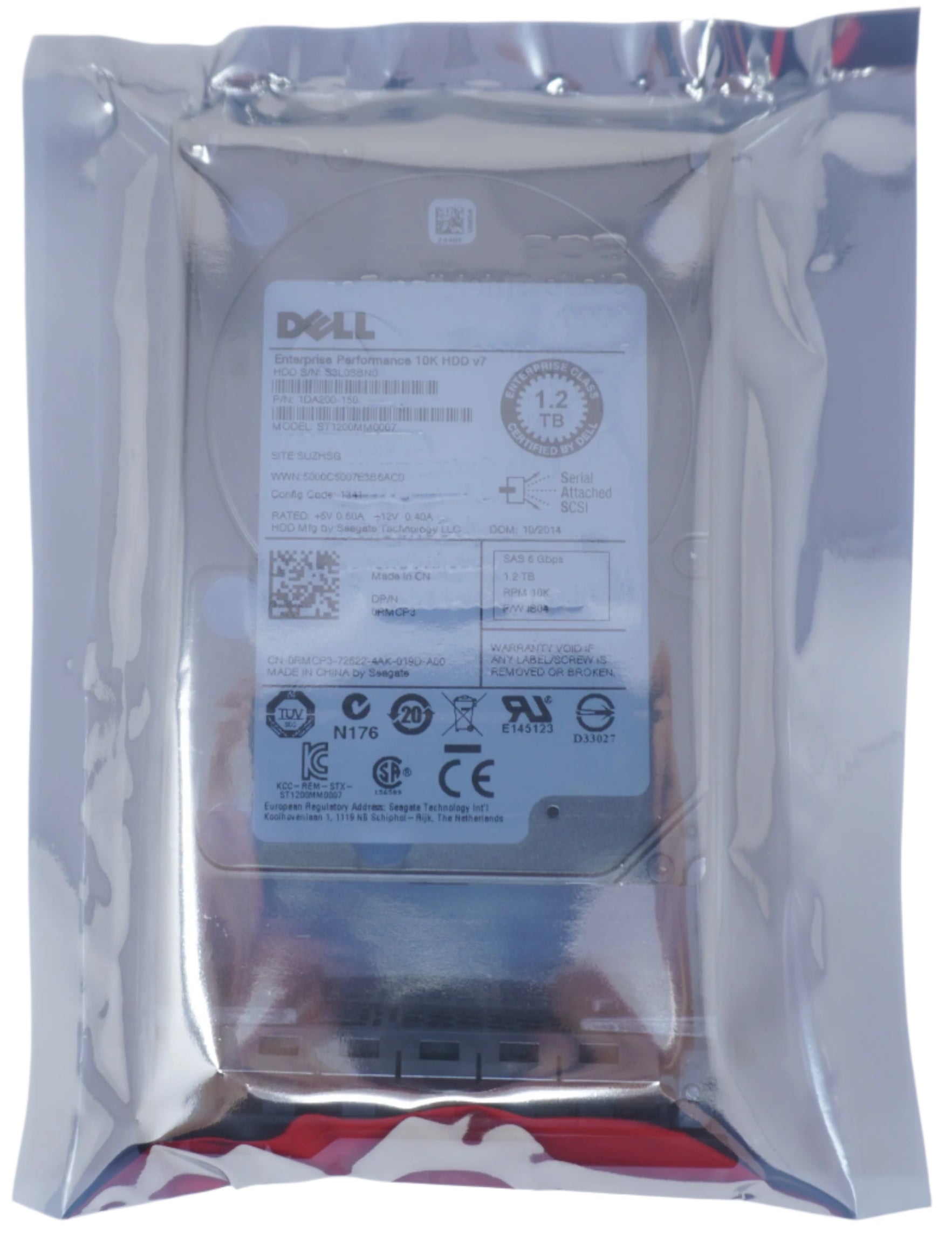 Dell 1.2Tb 10k 2.5in SAS hard drive ST1200MM0007