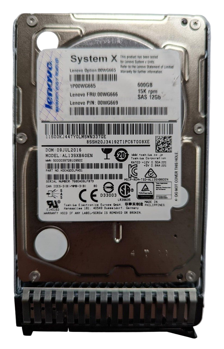 IBM 600GB 15K RPM 12Gbps 2.5" SAS Hard Drive 00WG666