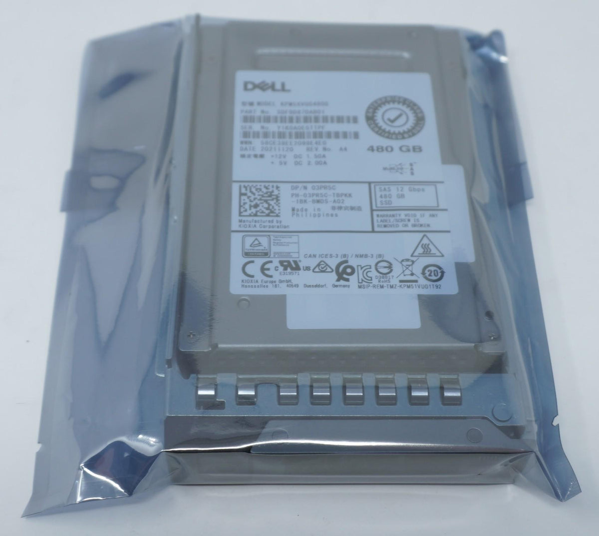 Dell KPM5XVUG480G 3PR5C 480GB 12G SAS 2.5" SSD