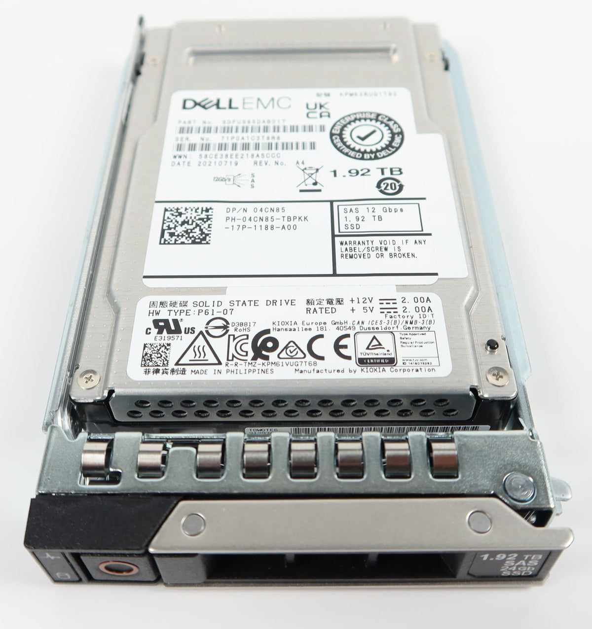 Dell KPM6XRUGIT92 4CN85 1.92TB 12G SAS 2.5" SSD