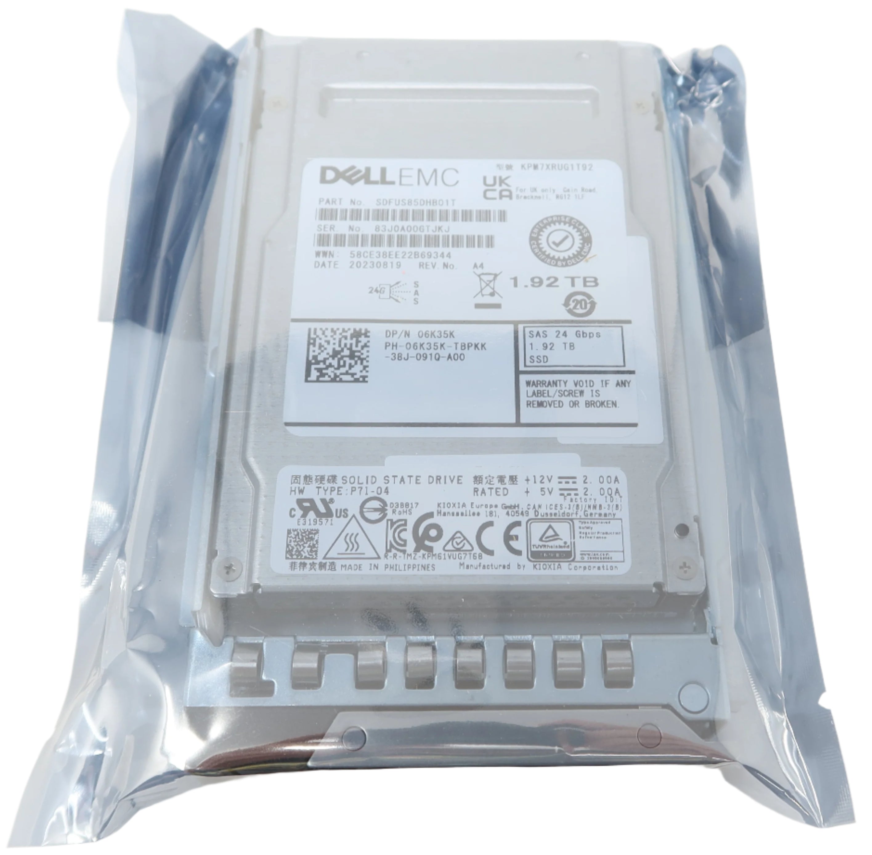 KPM7XRUG1T92  1.92TB SSD 24GBPS