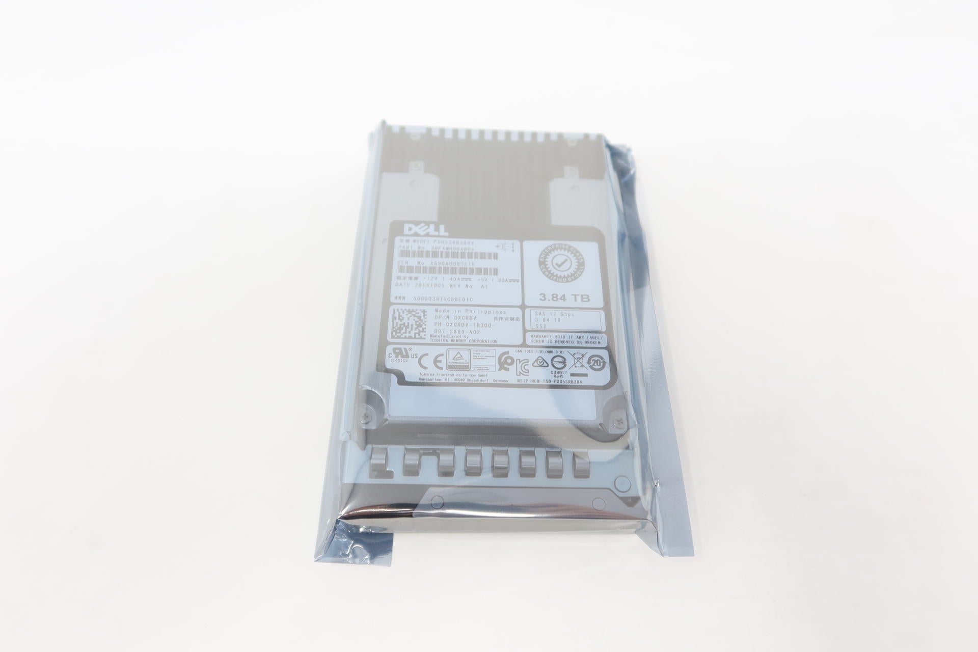 Dell PX05SRB384Y 0XCRDV Dell 3.84TB 12Gb/s RI SAS SSD 2.5" Drive