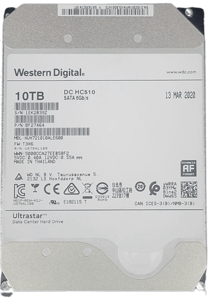 HGST/WD Ultrastar DC HC510 10TB 3.5″ SATA 6Gb/s HDD HGST/WD Ultrastar DC HC510 10TB 3.5″ SATA 6Gb/s HDD