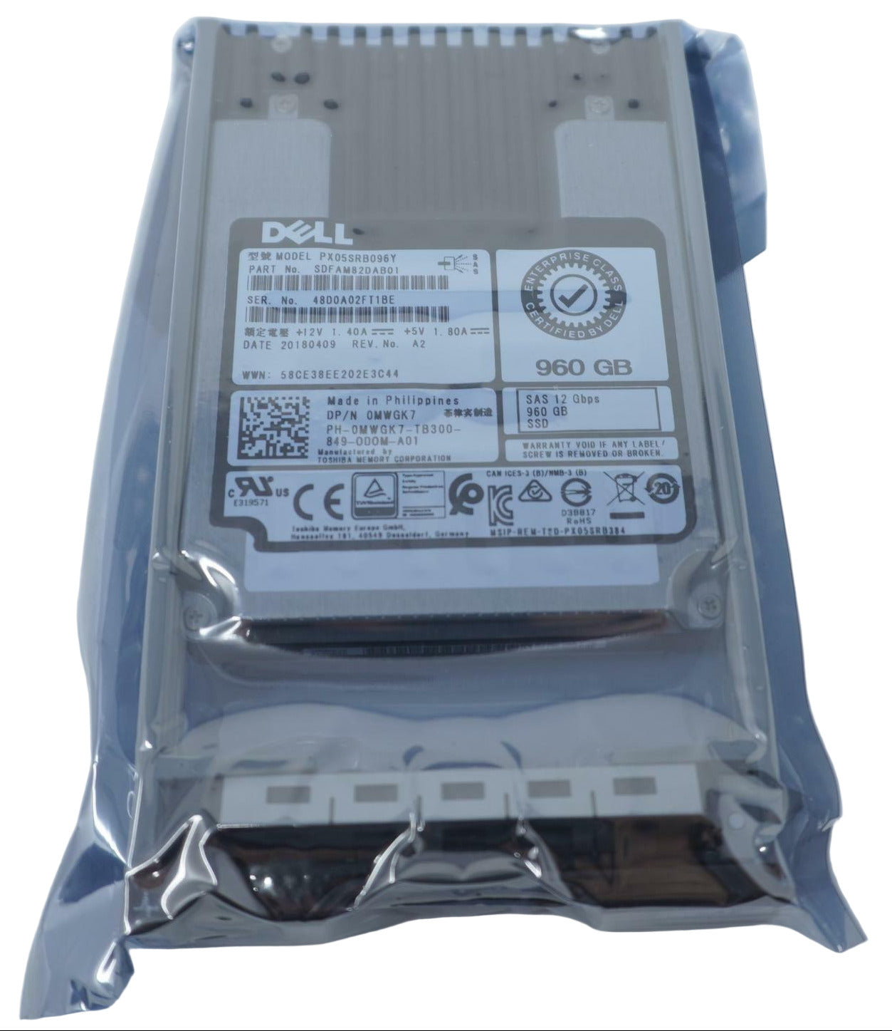 Dell 960GB 2.5" SAS 12G MLC Read-Intensive SSD