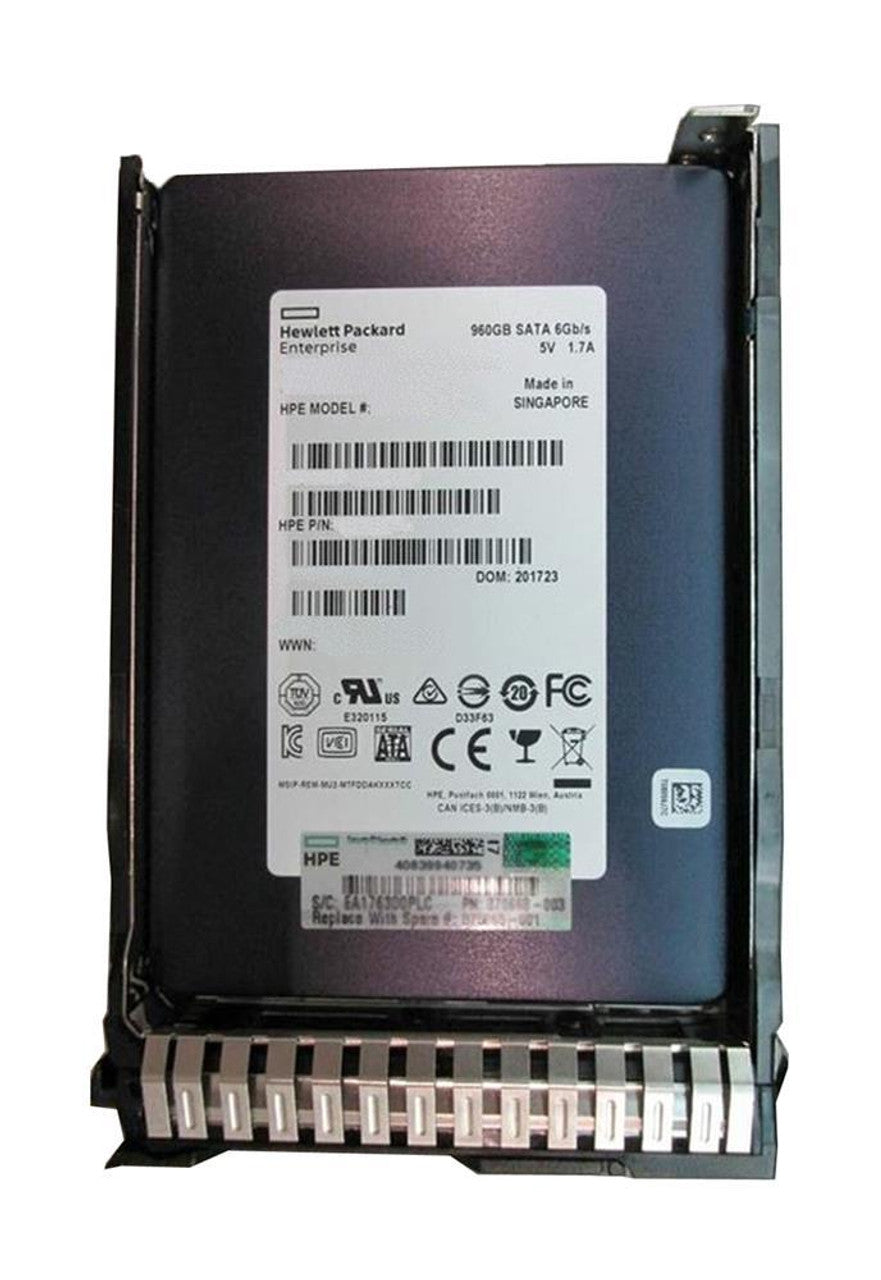 P05321-001 HPE 960GB 6G RI SATA SSD 2.5 G8-G10 Drive