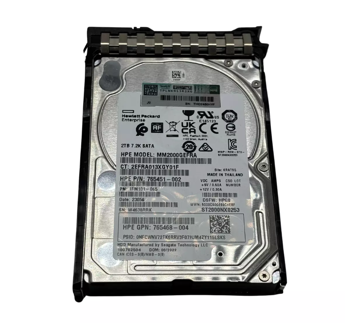 P28500-B21 HPE 2TB 7.2K 6G 2.5 BC SATA G10+ G11 Hard Drive