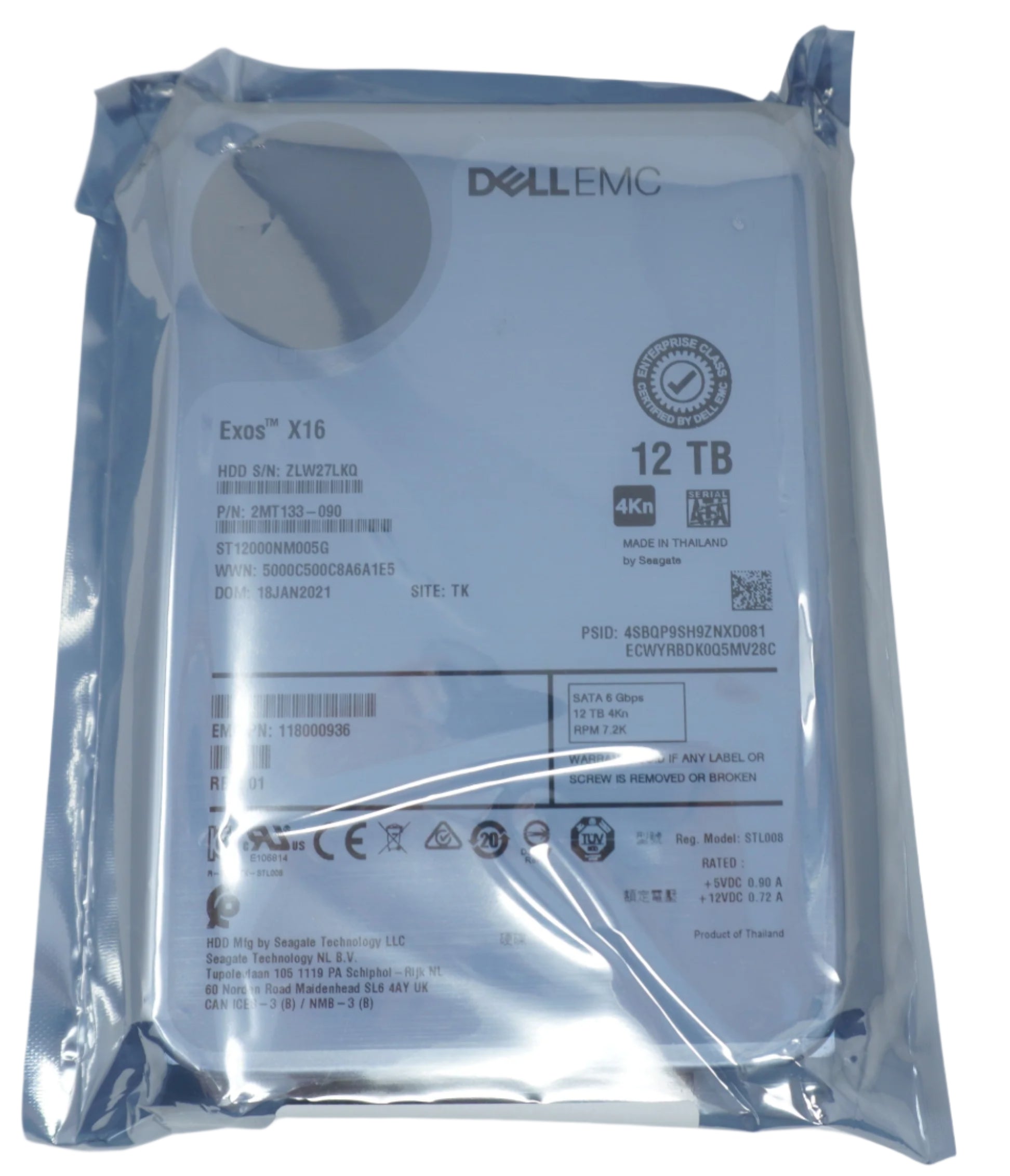 12TB SATA SED Hard Drive
