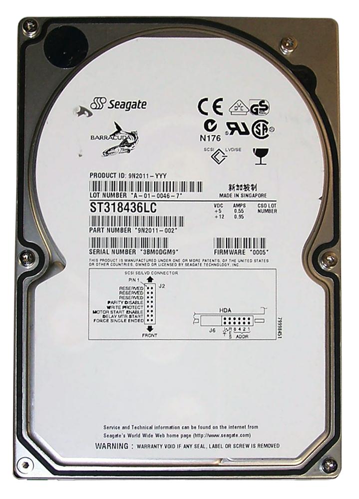 ST318436LC Seagate 18GB 7200RPM SCSI 80-pin 3.5" Hard Drive