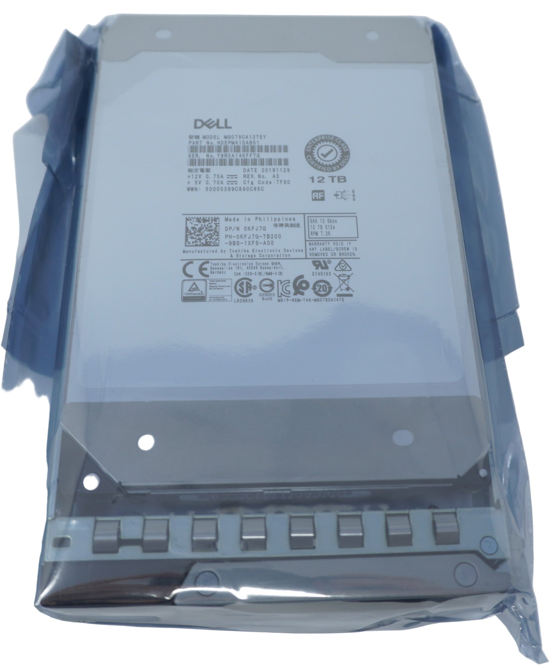Toshiba 12TB SAS hard drive