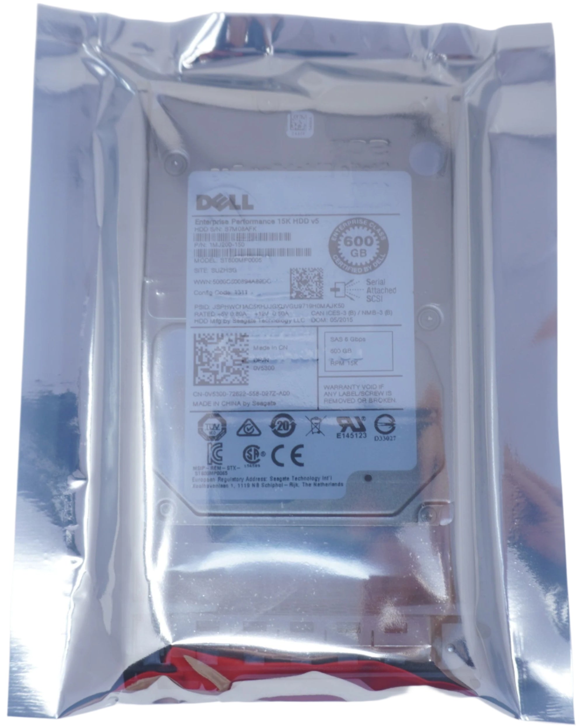 Dell ST600MP0005 600GB SAS 15k 2.5" 6G Hard Drive V5300