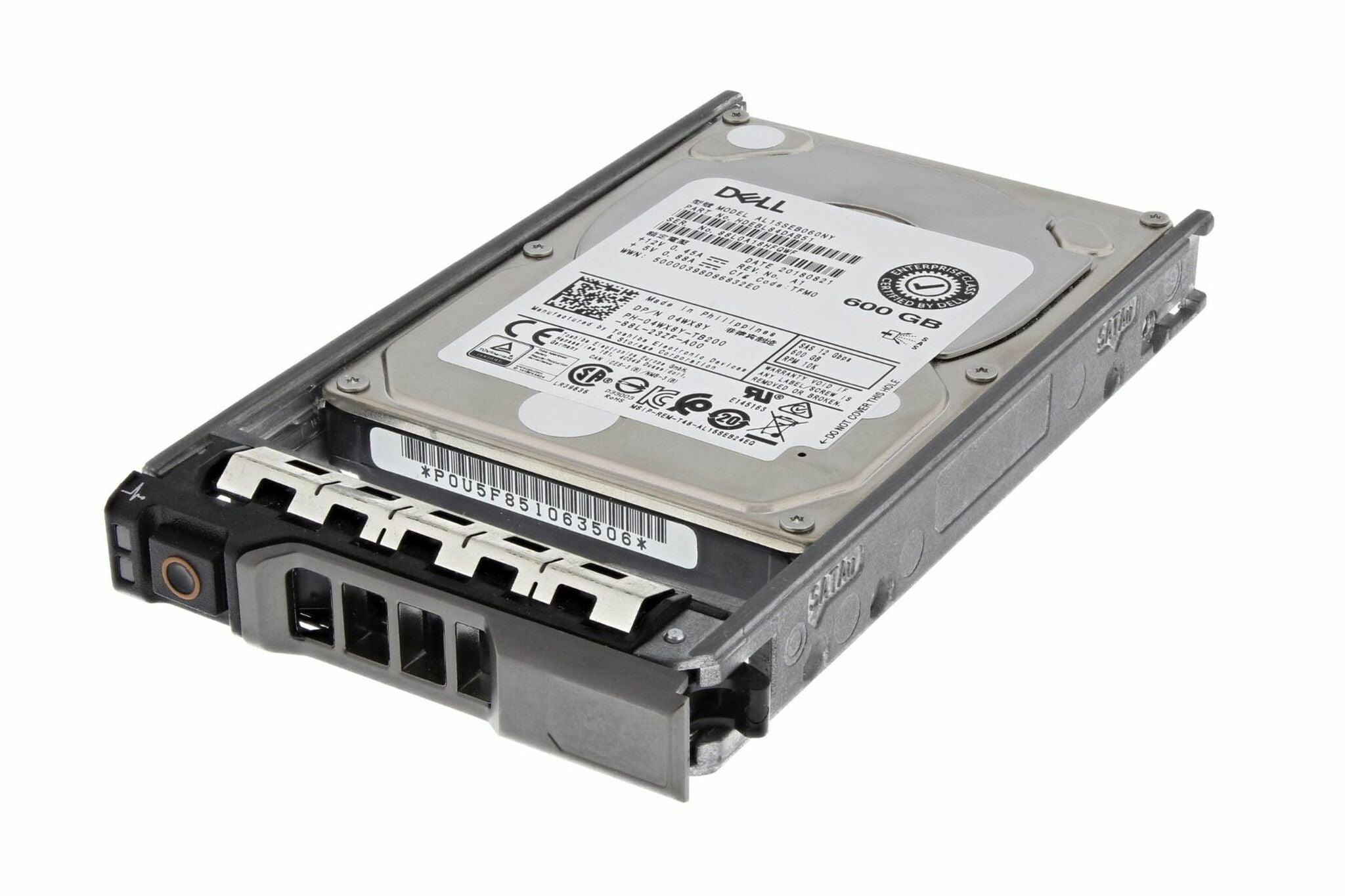 Dell 04WX8Y 600GB 10k rpm SAS 12Gbps 2.5in Hard Drive
