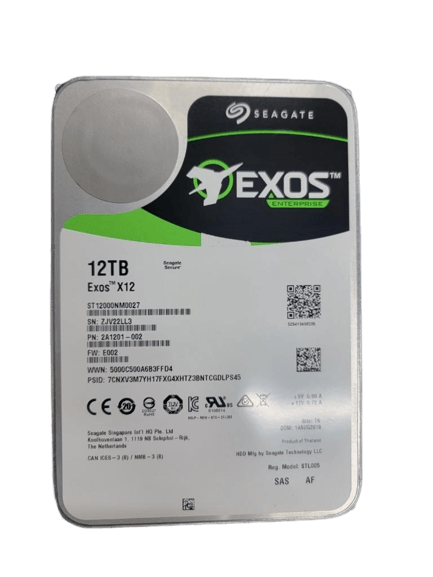 Seagate Exos ENT. ST12000NM0027 12TB 3.5 7.2K 256MB SAS 12GB Drive
