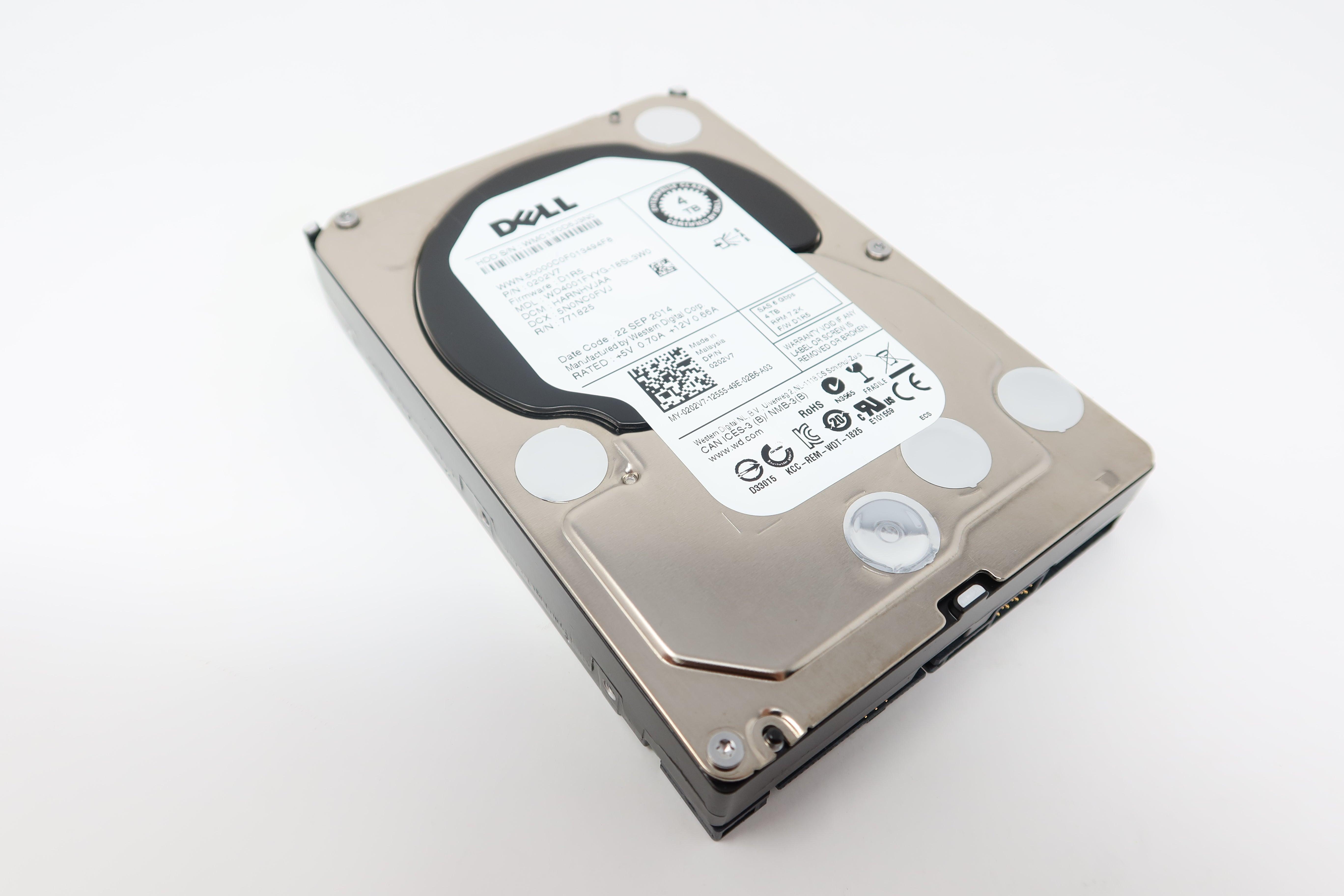WD4001FYYG Dell 4TB 7.2K 3.5IN SAS (Lot of 5) Drives