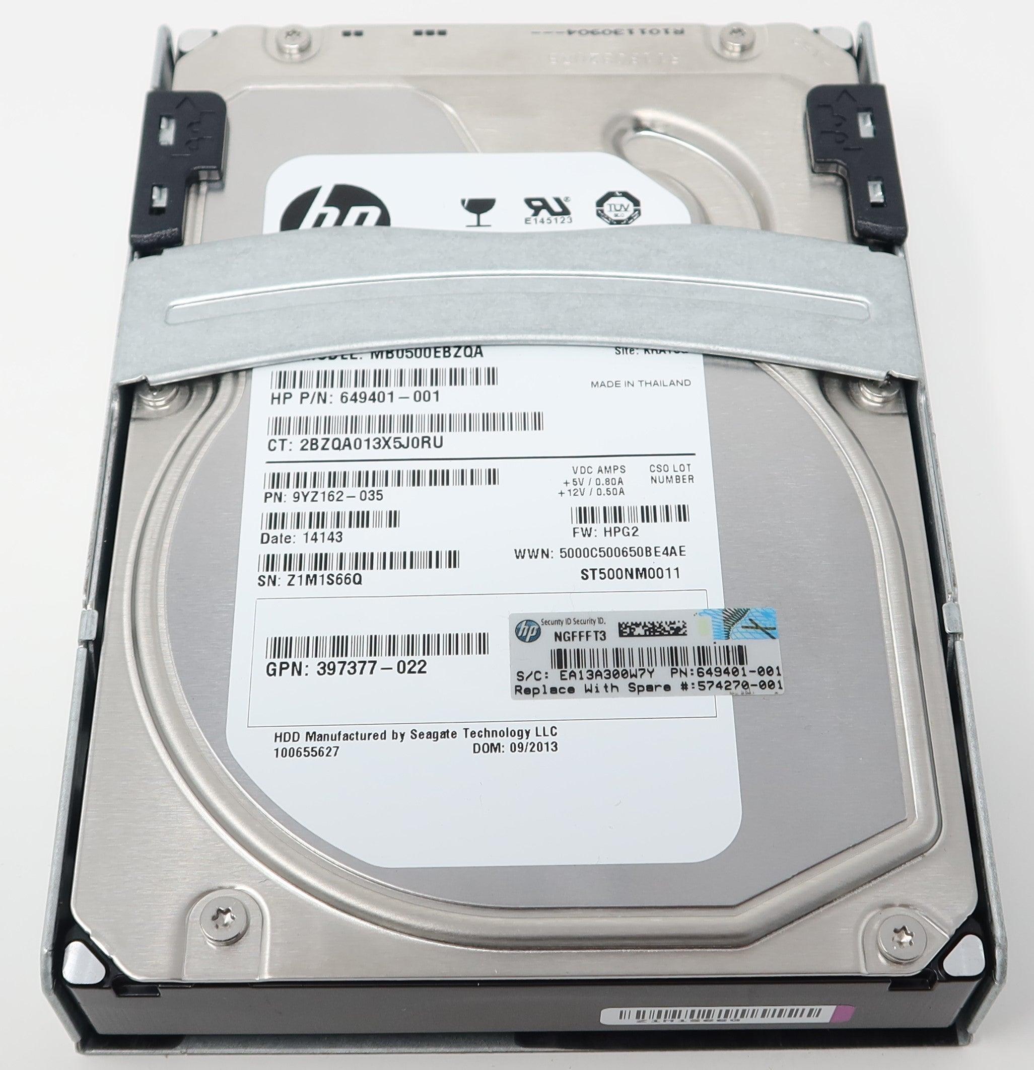 HP 574270-001 ST500NM0011 500GB 3.5" 7.2K LFF SATA Hard Drive