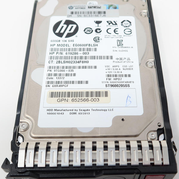 HPE 600GB 10K SAS 6Gb&frasl;s 2.5″ Hard Drive | 653957-001