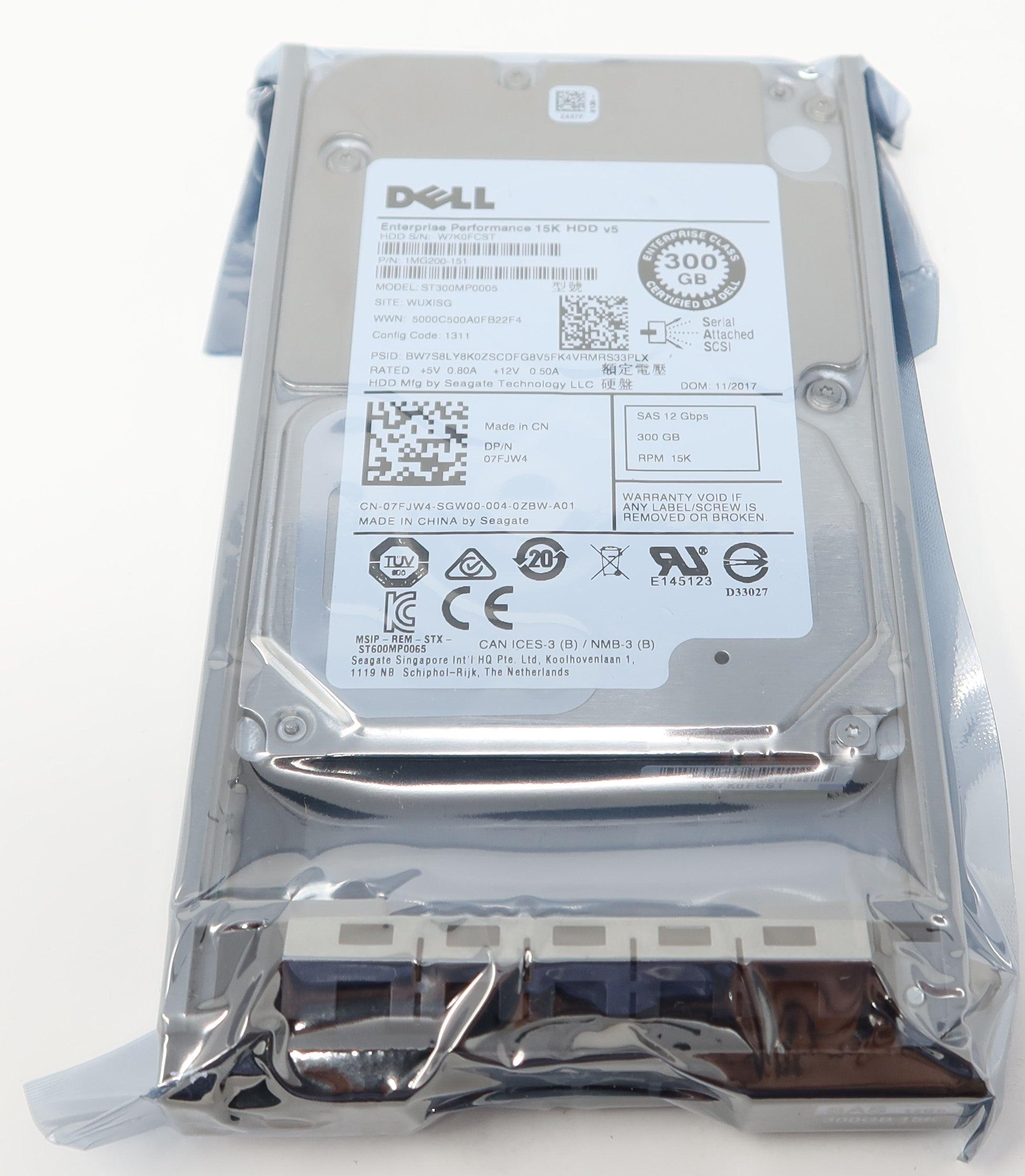 Dell 7FJW4 ST300MM0008 300GB SAS 2.5'' 10K 12Gbps Hard Drive