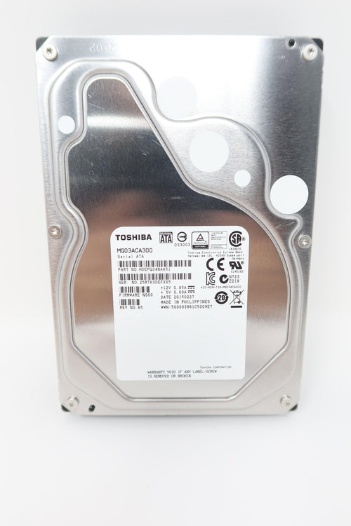 Toshiba MG03ACA300 3TB 7.2K 64MB SATA (Lot of 5 Pcs) Drives