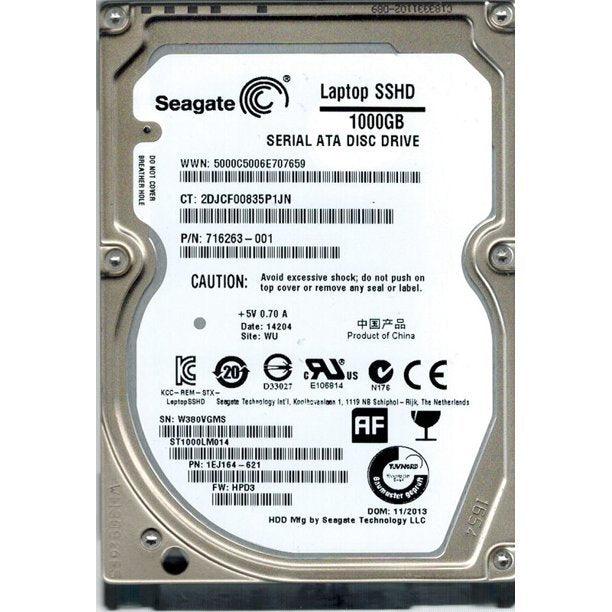 Seagate ST1000LM014 1TB 5400 RPM SATA 6.0Gb/s 2.5" Laptop SSHD Drive