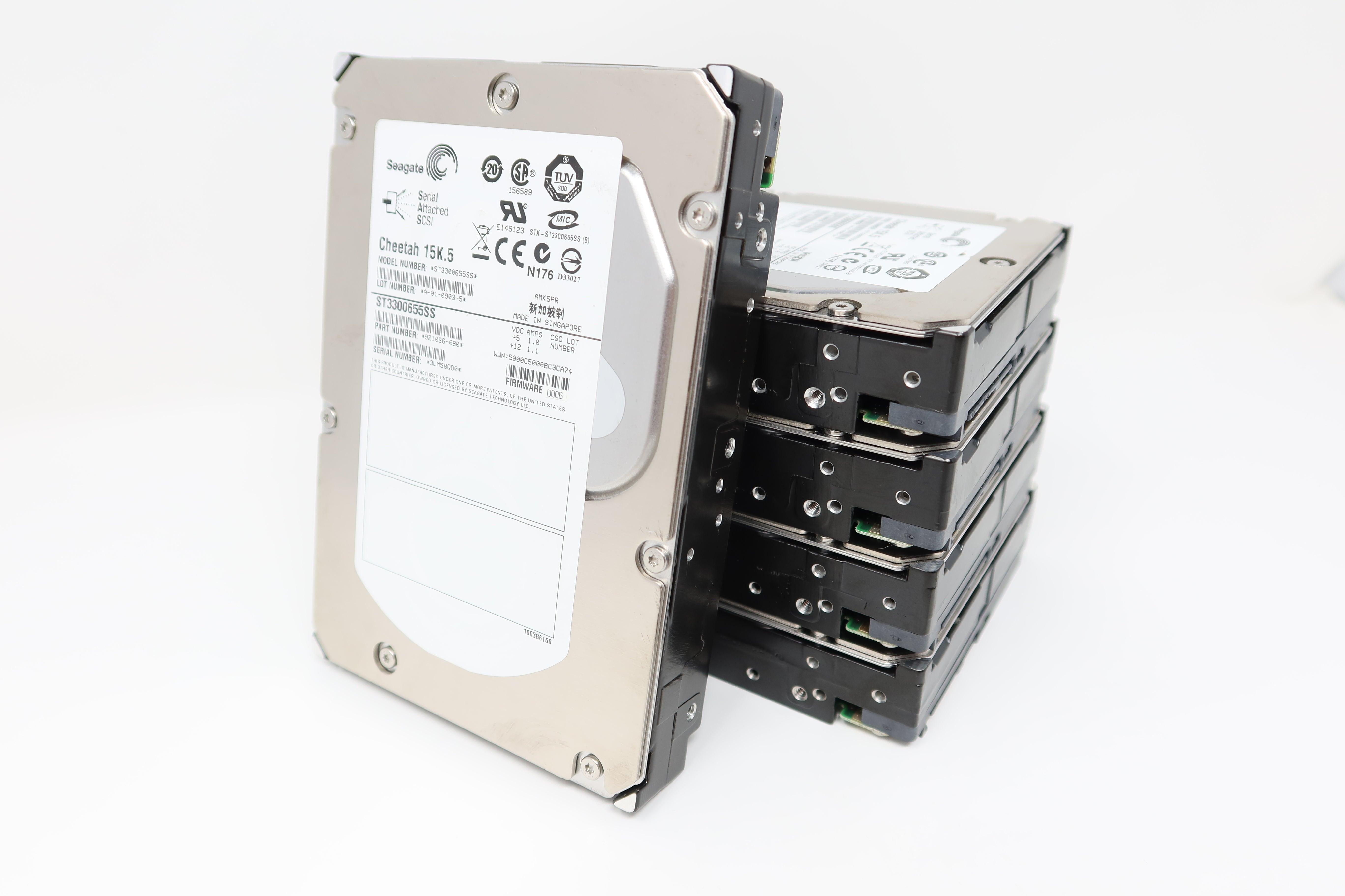 Seagate ST3300655SS 300GB 15K SAS 3.5IN (Lot of 5) Drives